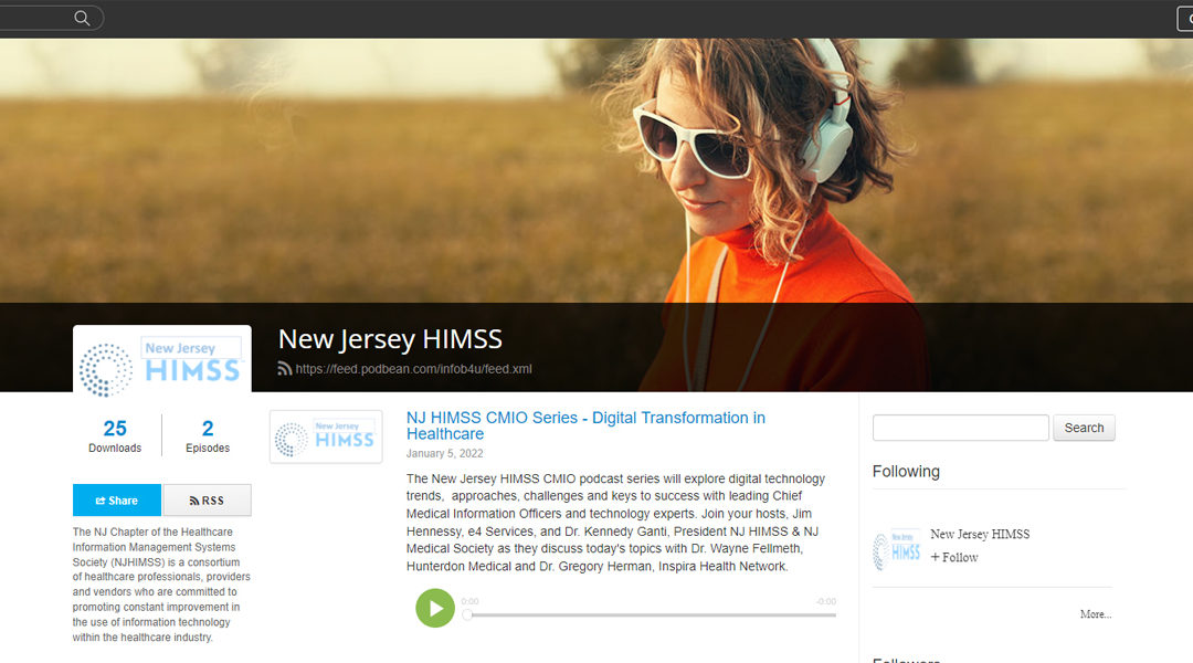 Listen Now: e4 Jim Hennessy Cohosts New Jersey HIMSS CMIO Podcast on Digital Transformation